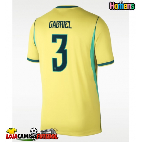 Camisa de Futebol Brasil Gabriel Magalhaes #3 Equipamento Principal Mundo 2026 Manga Curta